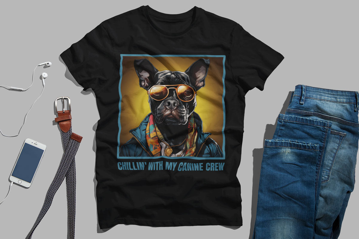 Gangsta Dog Tshirt, Funny Graphic Tee.