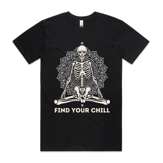 skeleton tshirt - find your chill