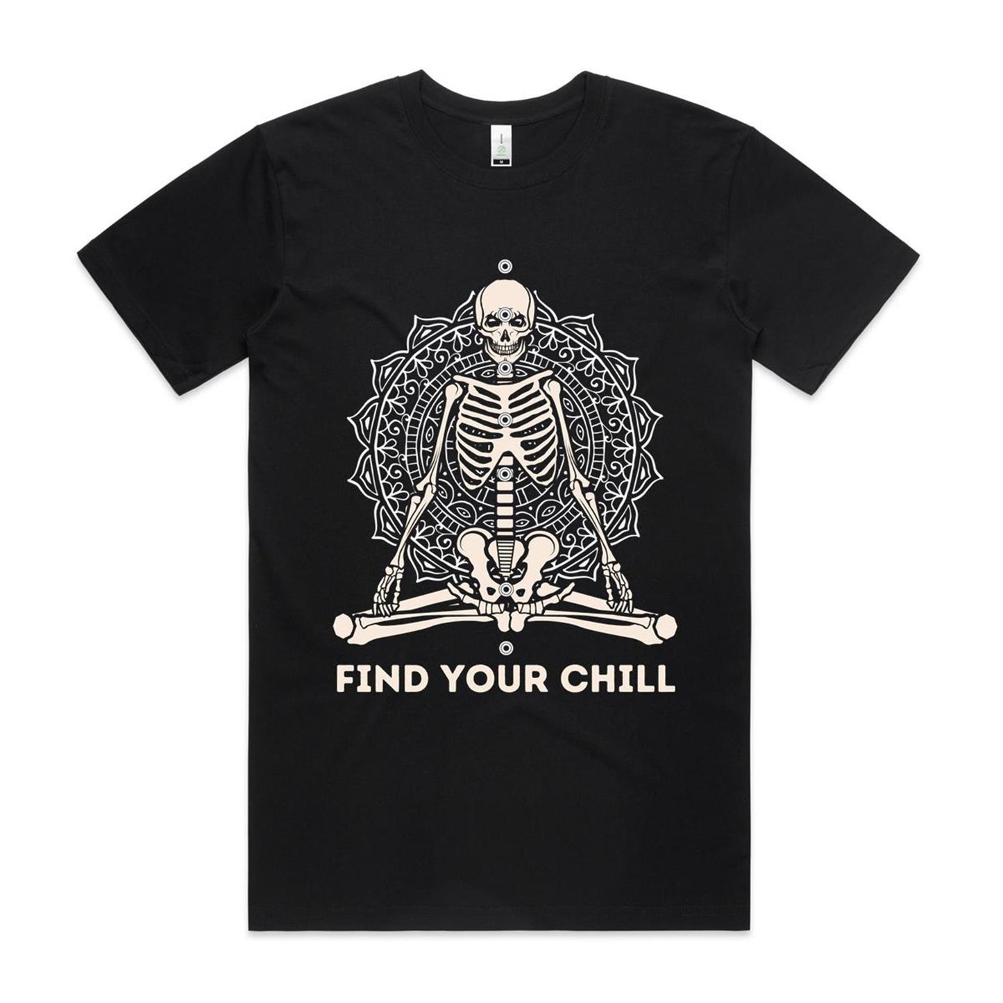 skeleton tshirt - find your chill