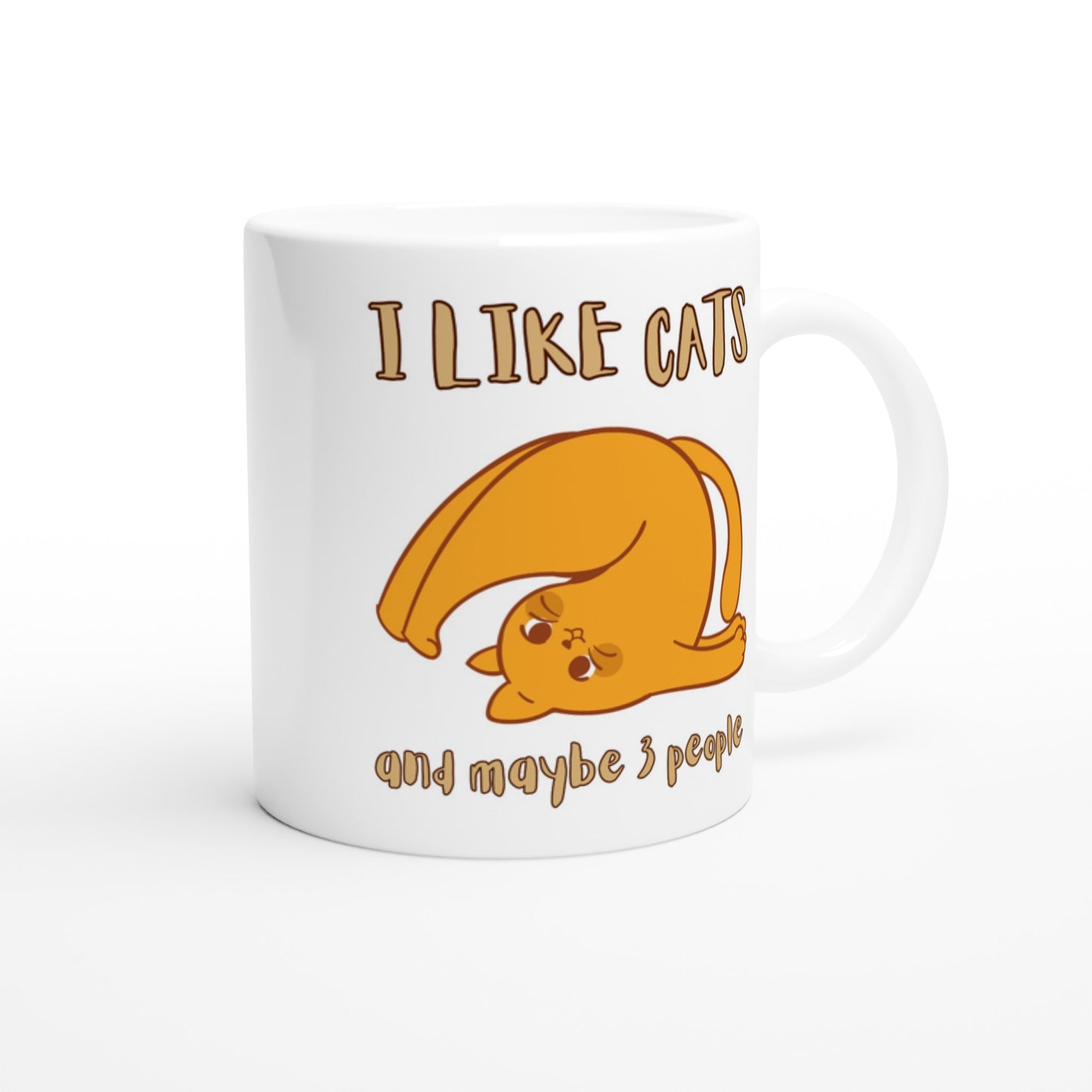 Novelty cat mug, i like cats and maybe 3 people.