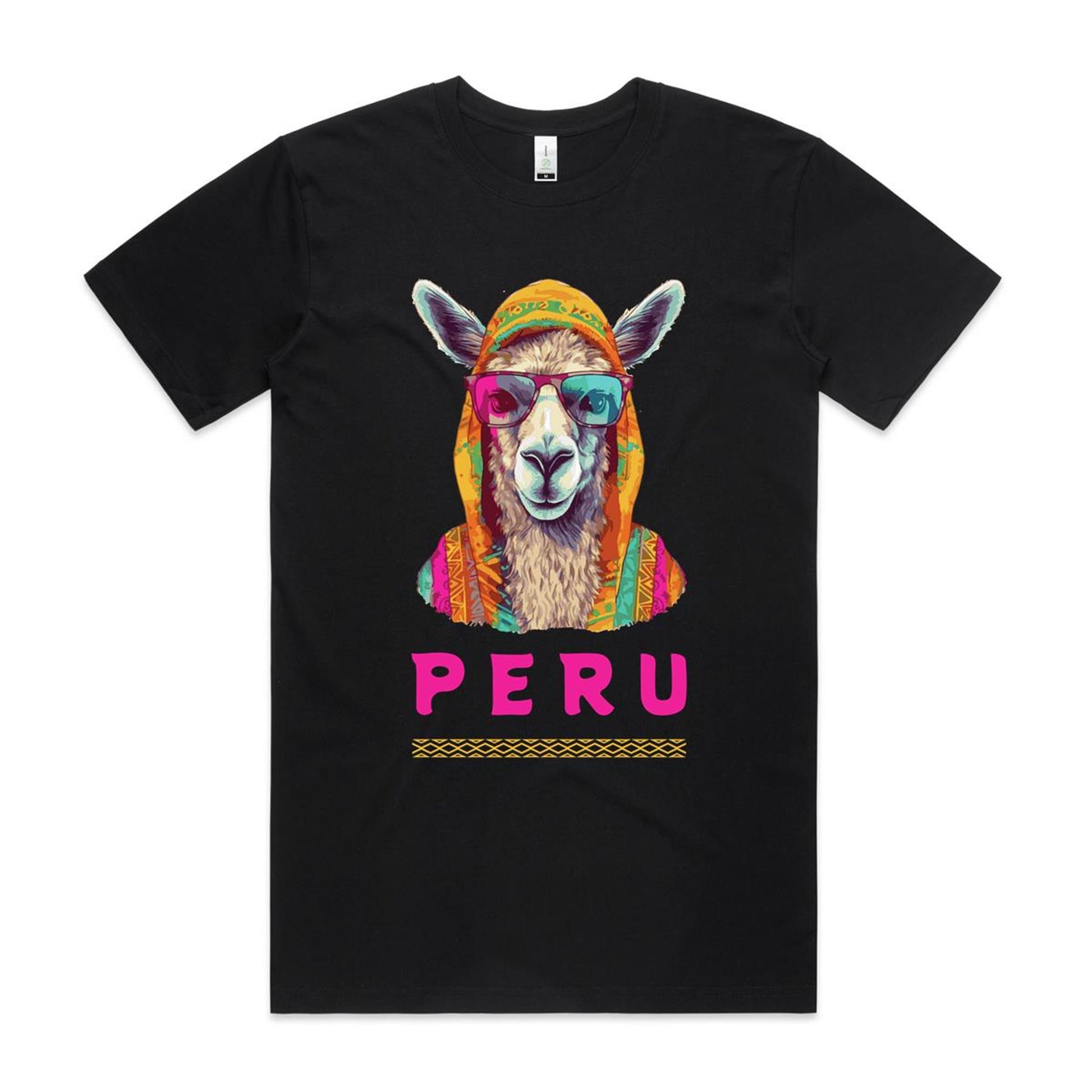 Peru T-shirt, llama graphic tee, organic cotton.