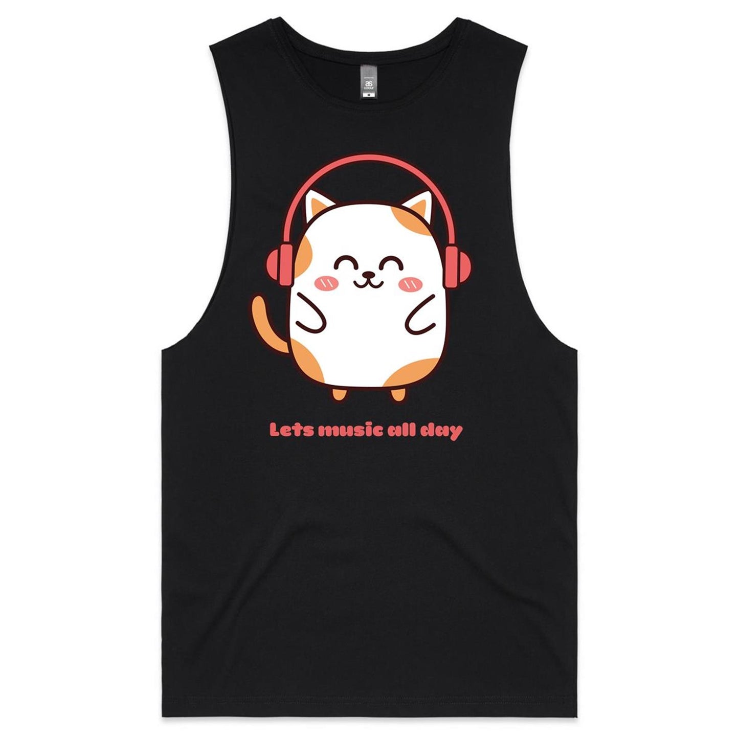 Black kawaii tank top, lets music all day.