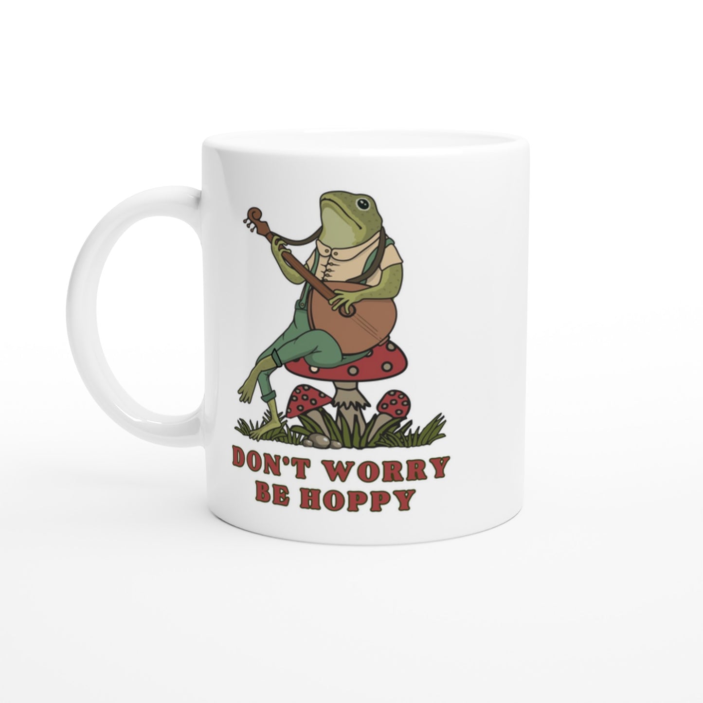 frog mug, don't worry be hoppy