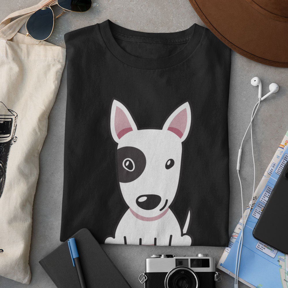Bull Terrier Tshirt, Organic Cotton Clothing.