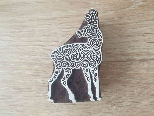 Deer wood stamp.