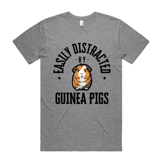 guinea pig tshirt, grey, organic cotton.