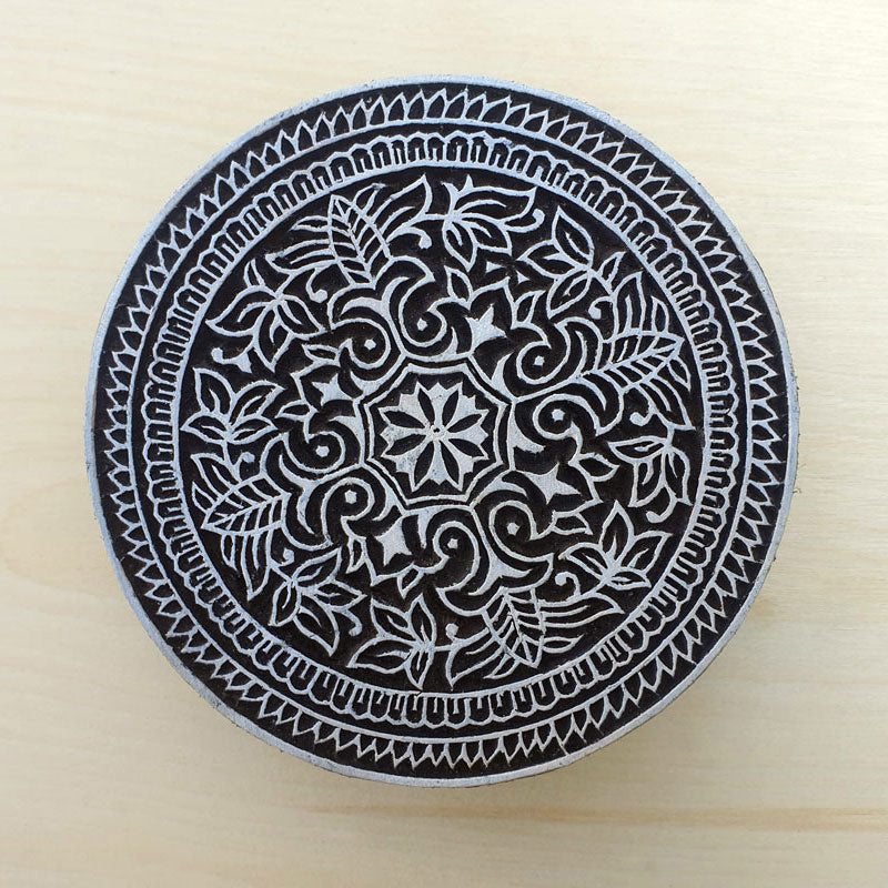 Large Round Mandala Stamp, Wood Block Stamps