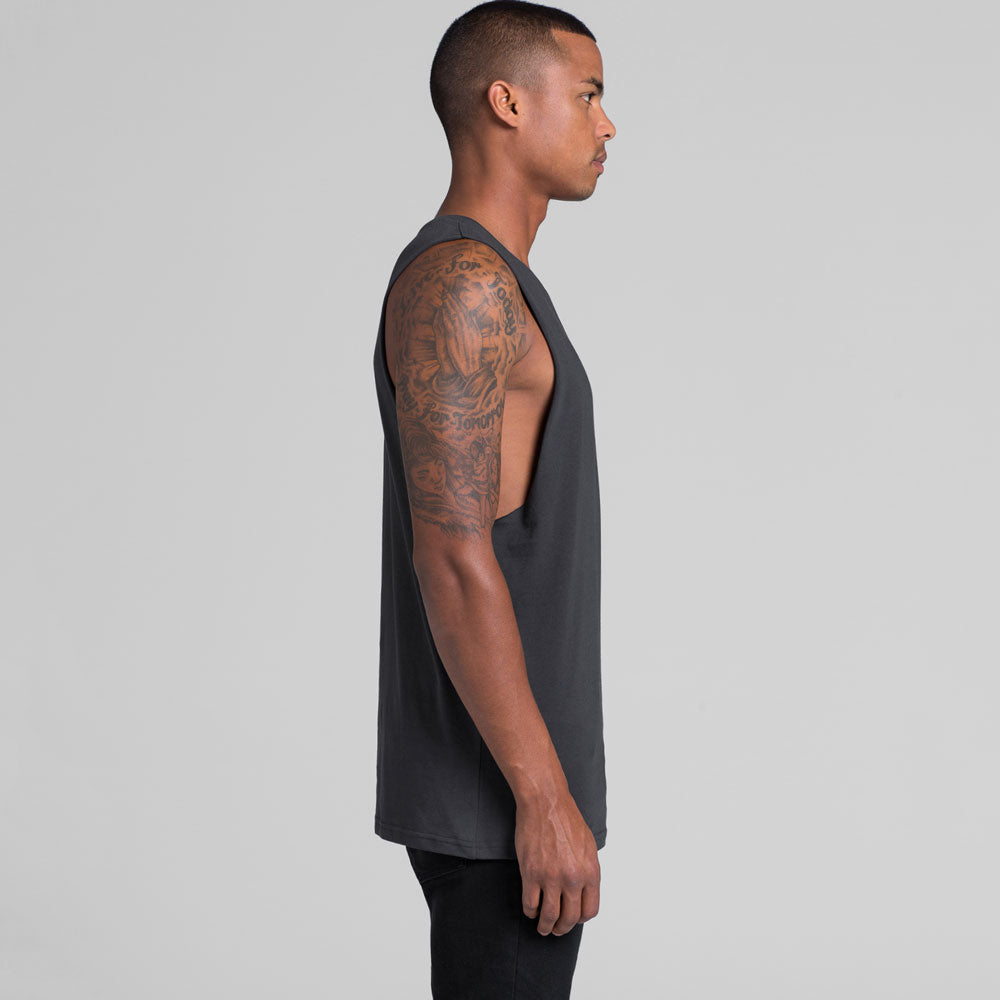 Muscle tee side view.