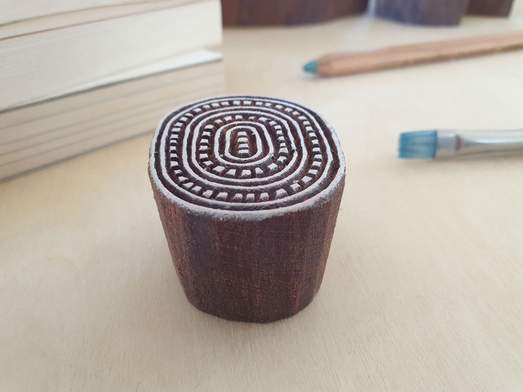 Pattern printing blocks, wooden stamps.