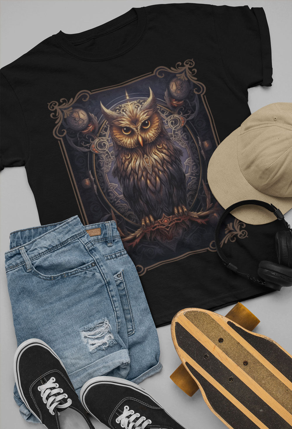 Dark forest owl tshirt.