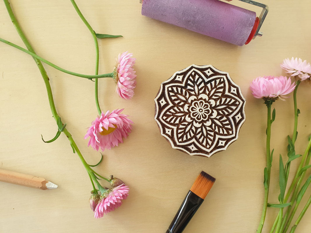 Floral mandala stamp.