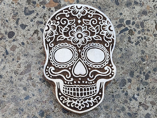Skill Wood Block Stamp Hand Carved.
