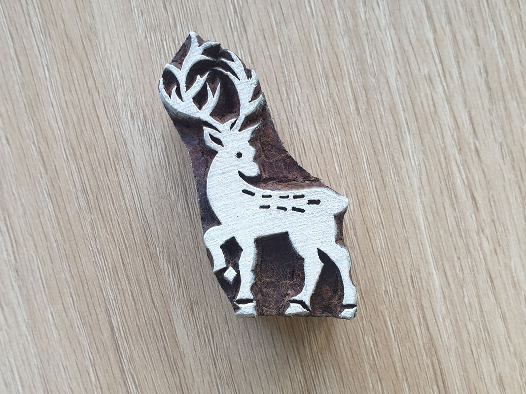 Deer Stamp, Elk Woodblock