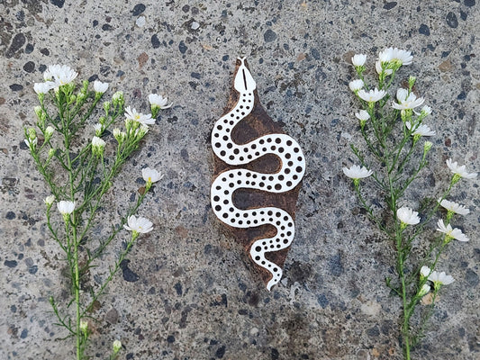 Snake stamp, hand carved printing wood block stamps