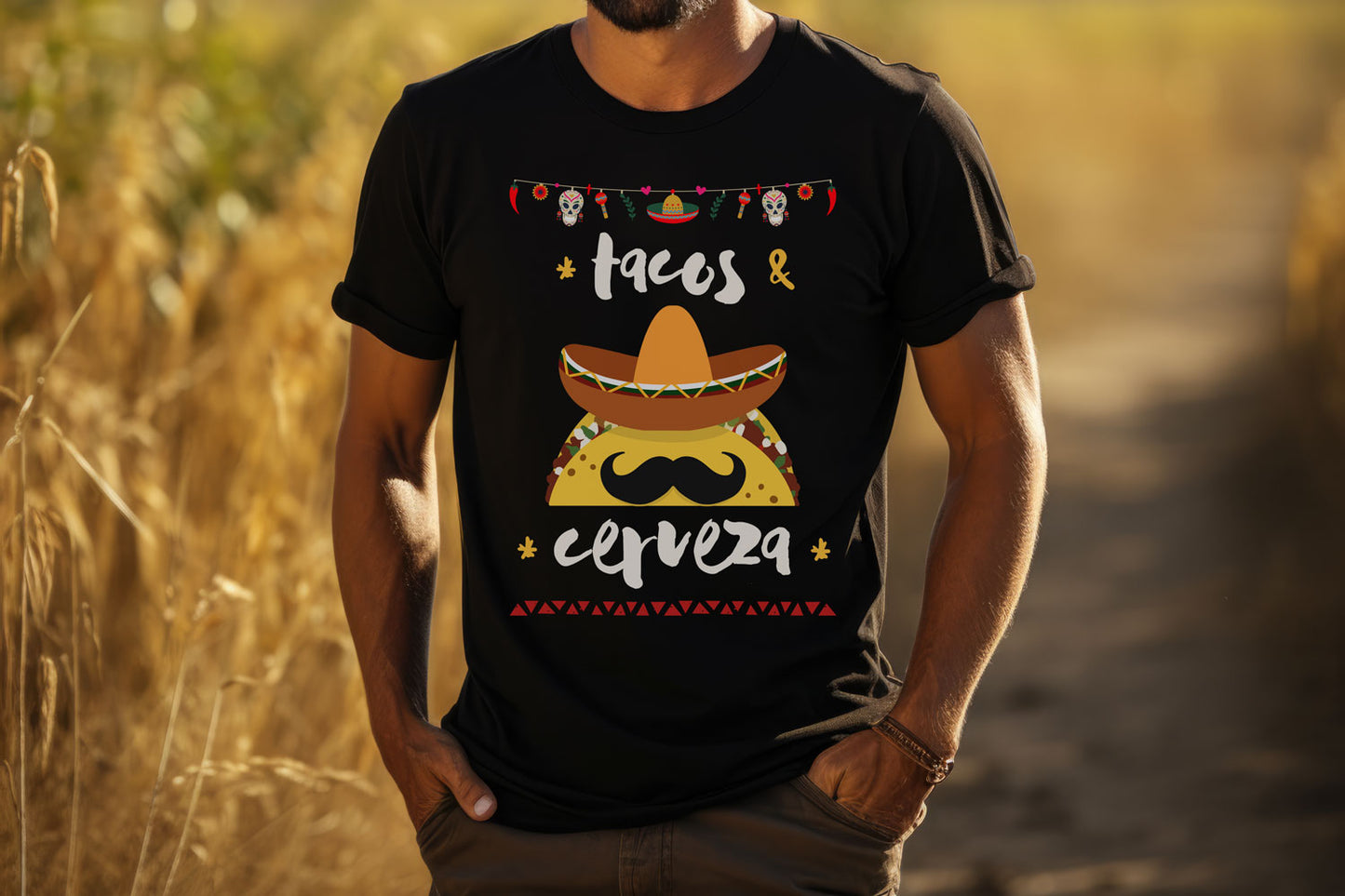 Tacos & Cerveza Graphic Tee.