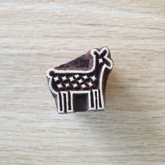 Tiny Elk Stamp, Deer Wood Block