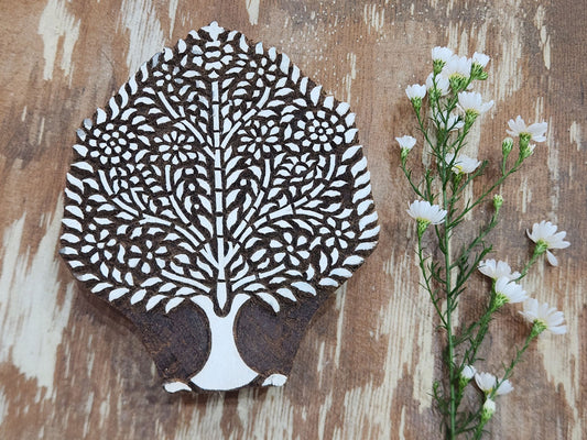 Tree Stamp - Wooden Printing Block