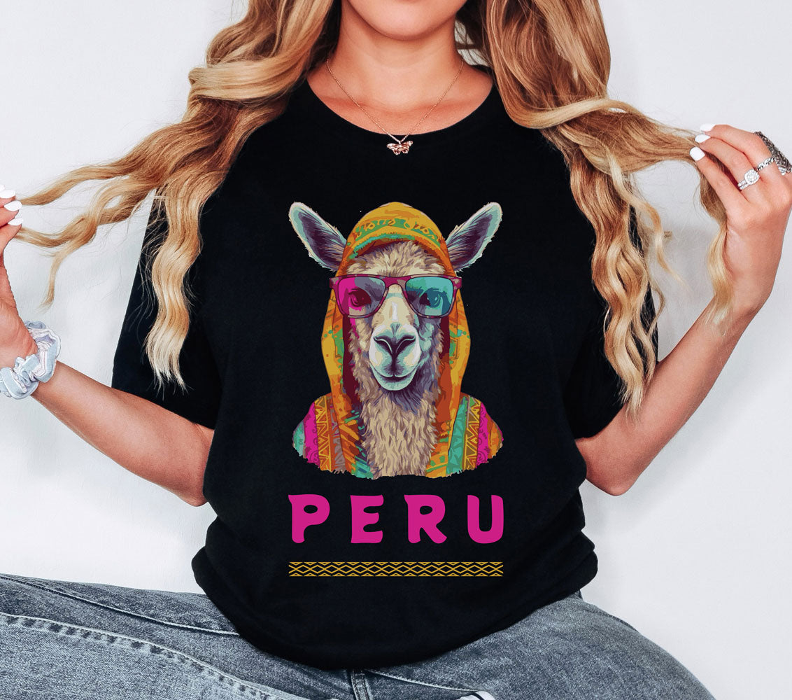 Womens Peru tshirt. graphic tee, organic cotton.