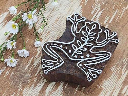 Wooden frog stamp